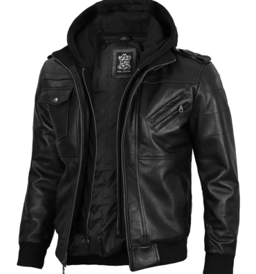 Men_s_Black_Bomber_Jacket_with_Removable_Hood