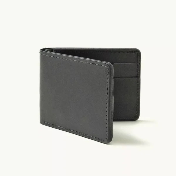 Men’s Leather Bifold Wallet – Black