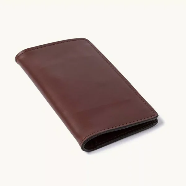 Men’s Leather Bifold Travel Wallet – Dark Brown - Image 3