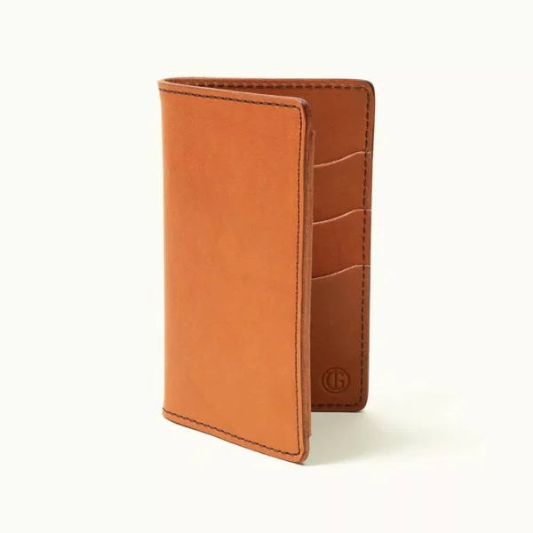 Men’s Bifold Leather Travel Wallet – Brown - Image 4