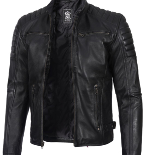 MensCaferacerLeatherJacket
