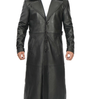 MensJacksonLeatherLongcoat