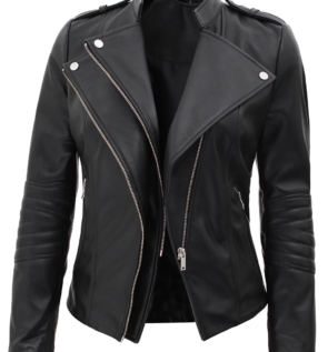 MonicaBlackLeatherJacketforwomen