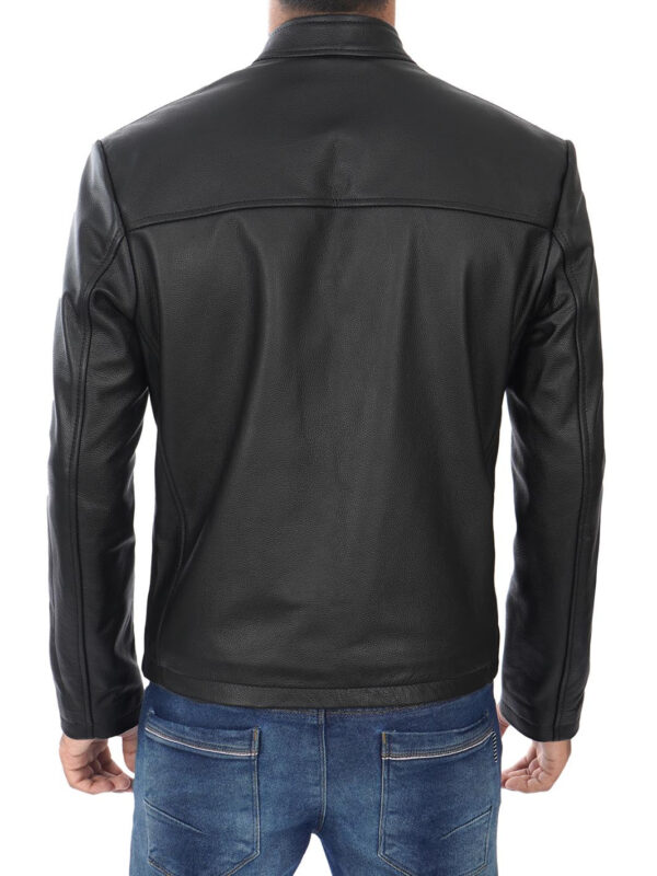 Ricardo Men's Black Cow Hide Leather Motorcycle Jacket - Image 2