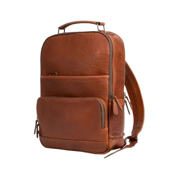 Stylish Brown Genuine Leather Backpack - Image 5