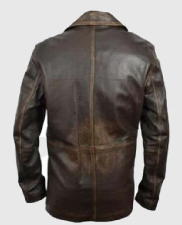 Supernatural Dean Winchester Distressed Brown Long Leather Jacket - Image 3