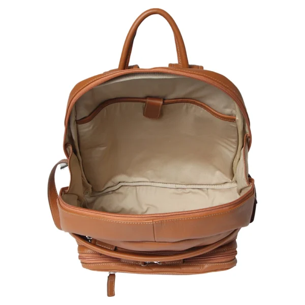 Modern Brown Genuine Leather Formal Backpack - Image 3