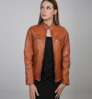 Tan_leather_motorcycle_jacket_for_women