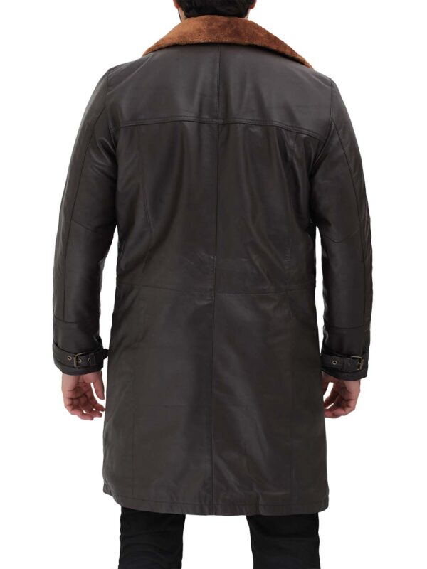 Turlock Dark Brown Shearling Coat For Men - Image 6