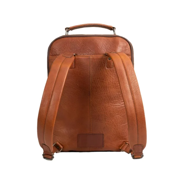 Stylish Brown Genuine Leather Backpack - Image 2