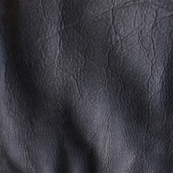Men’s Notch Collar Charcoal Vest In Leather - Image 8