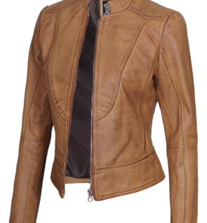 WomenCamelLeatherJacket_2