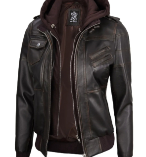 WomenLeatherbomberjacket