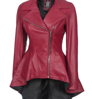 WomensPinkRealLambskinLeatherJacket