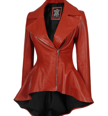 Womens_Red_Asymmetrical_Peplum_Leather_Jacket