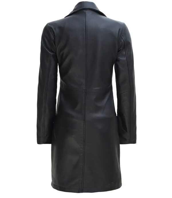 Jackson Women Black Real Leather Car Coat - Image 2