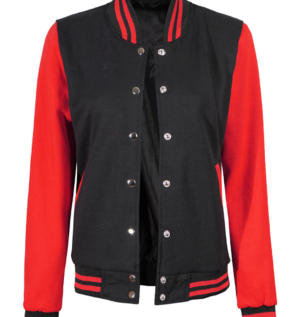 blackandredwomenvarsityjacket