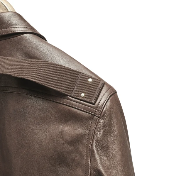 Harley Vintage Brown Genuine Leather Jacket - Image 4