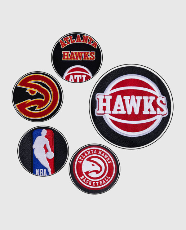 NBA Atlanta Hawks Men's Rib Wool Varsity Jacket - Image 5