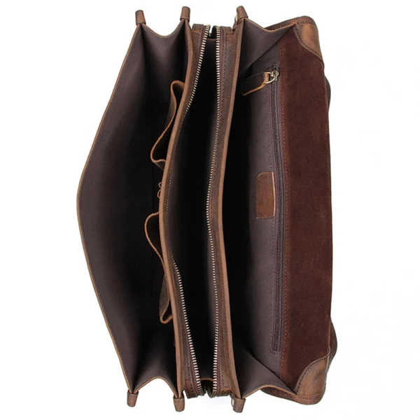 Dark Brown Leather Briefcase – The Professional’s Choice - Image 4