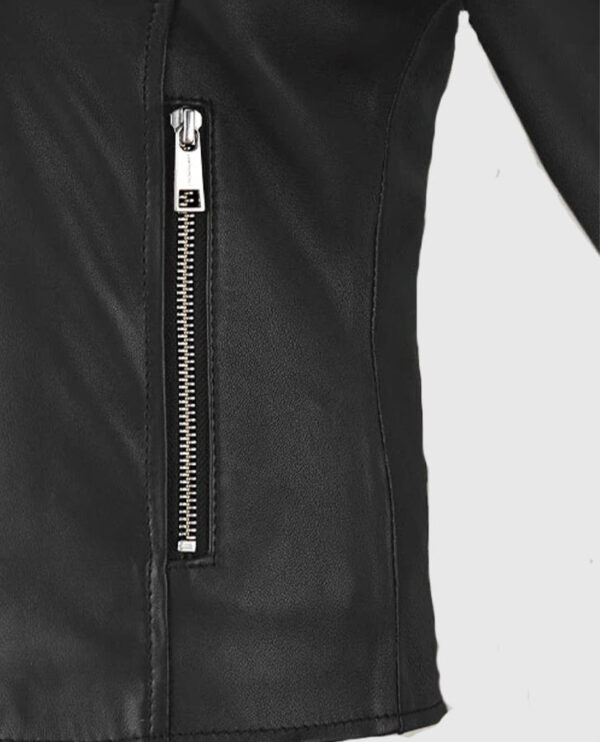 Eva Studded Leather Jacket - Image 4