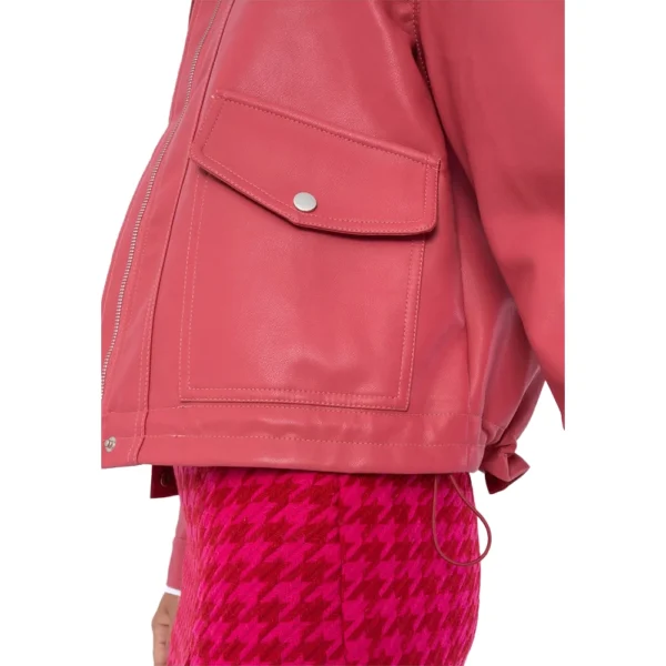 Rosa Genuine Pink Leather Shacket - Image 8
