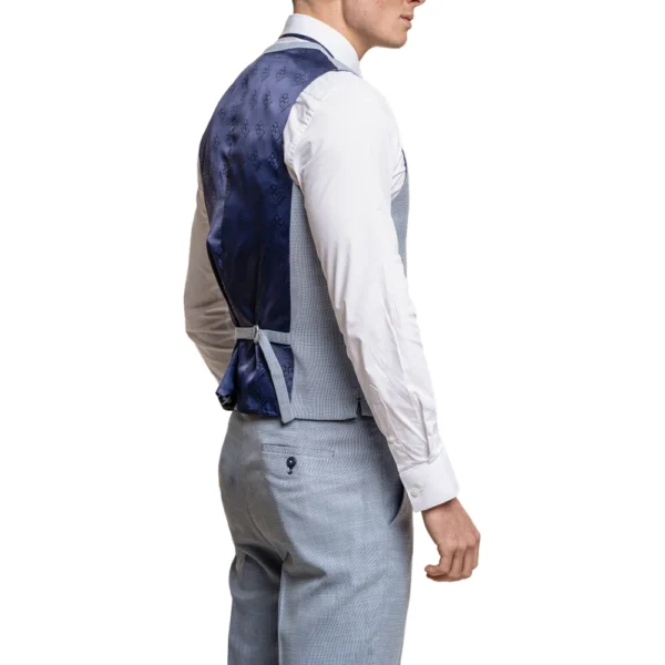 Mens Three Piece Aqua Blue Formal And Wedding Suit - Image 4