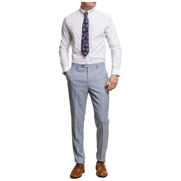 Mens Three Piece Aqua Blue Formal And Wedding Suit - Image 6