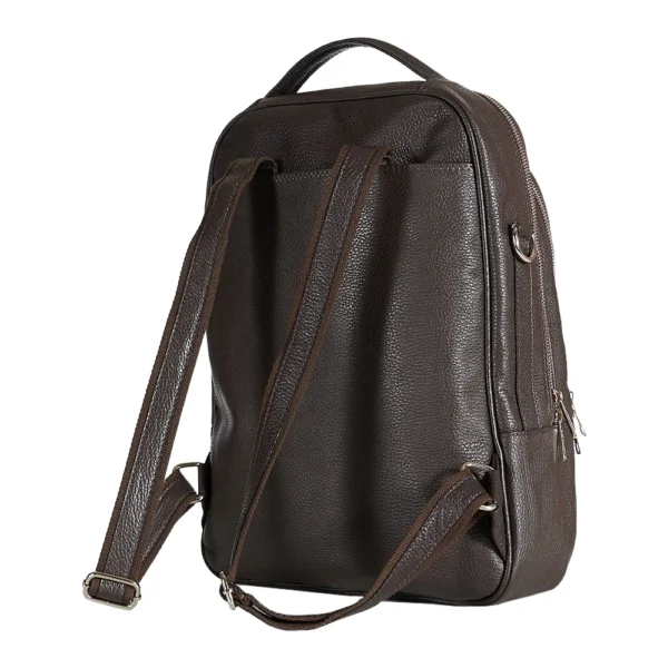 Dark Brown Vintage Laptop Leather Backpack - Image 7