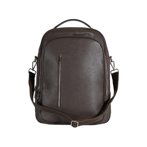 Dark Brown Vintage Laptop Leather Backpack - Image 5