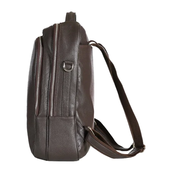 Dark Brown Vintage Laptop Leather Backpack - Image 6