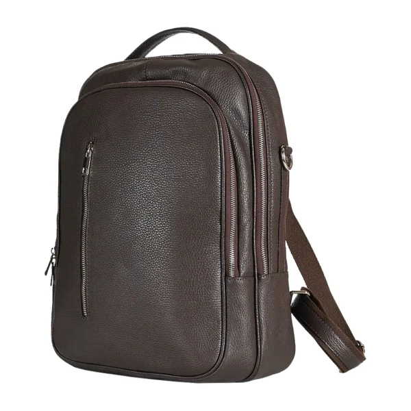 Dark Brown Vintage Laptop Leather Backpack - Image 4
