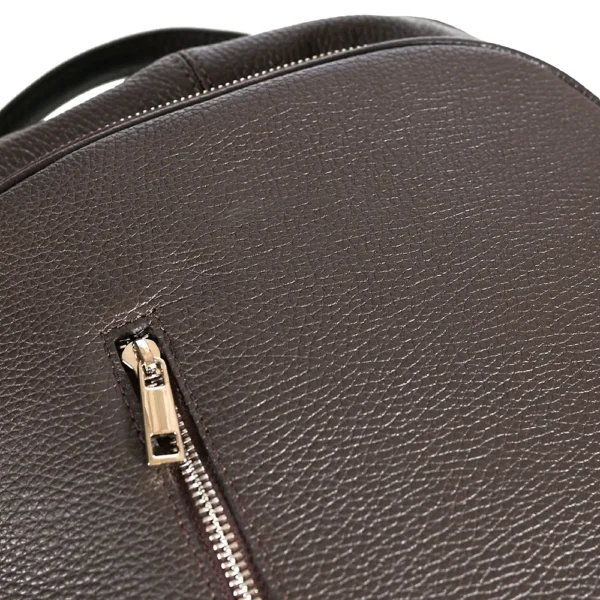 Dark Brown Vintage Laptop Leather Backpack - Image 8