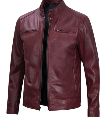 mens_cafe_racer_maroon_leather_jacket