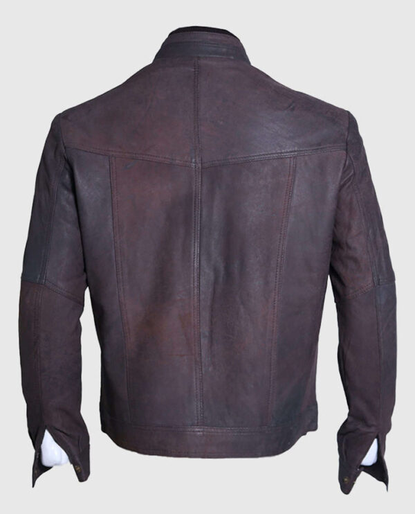 Men's Vintage Cafe Racer Black Suede Leather Jacket - Image 2