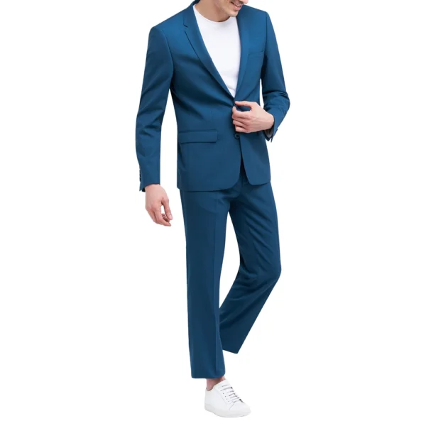 2 Piece Petrol Blue Tuxedo For Men - Image 2