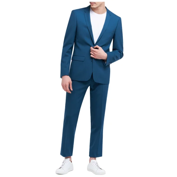 2 Piece Petrol Blue Tuxedo For Men