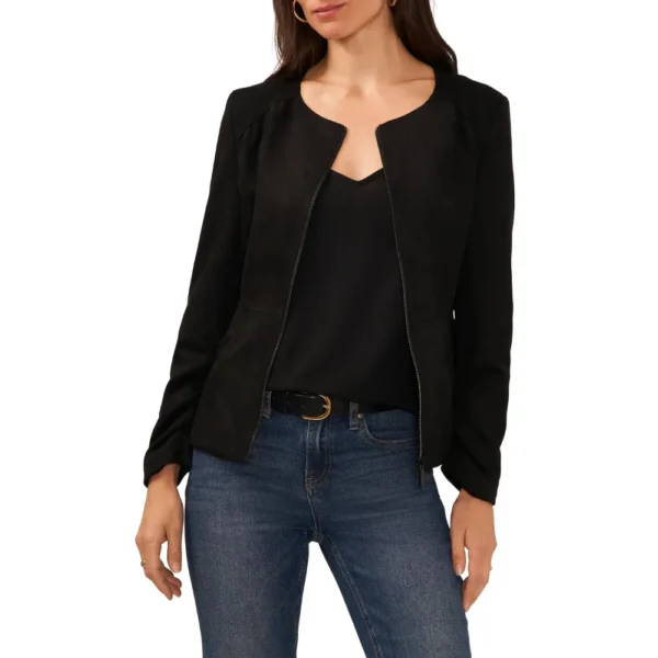 Womens Black Suede Jacket