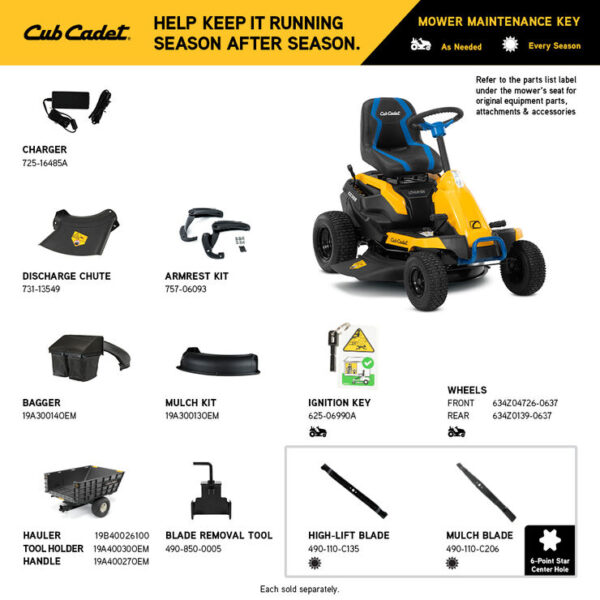 Cub Cadet CC30E 30-in. 56V MAX* Riding Lawn Mower - Image 3