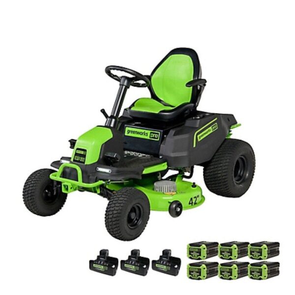 Greenworks 60V 42 in. Cordless Battery Electric CrossoverT Tractor Riding Lawn Mower