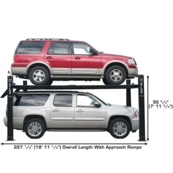 Atlas Pro9000 4 Post Lift with RJ6 Rolling Jacks - Image 2
