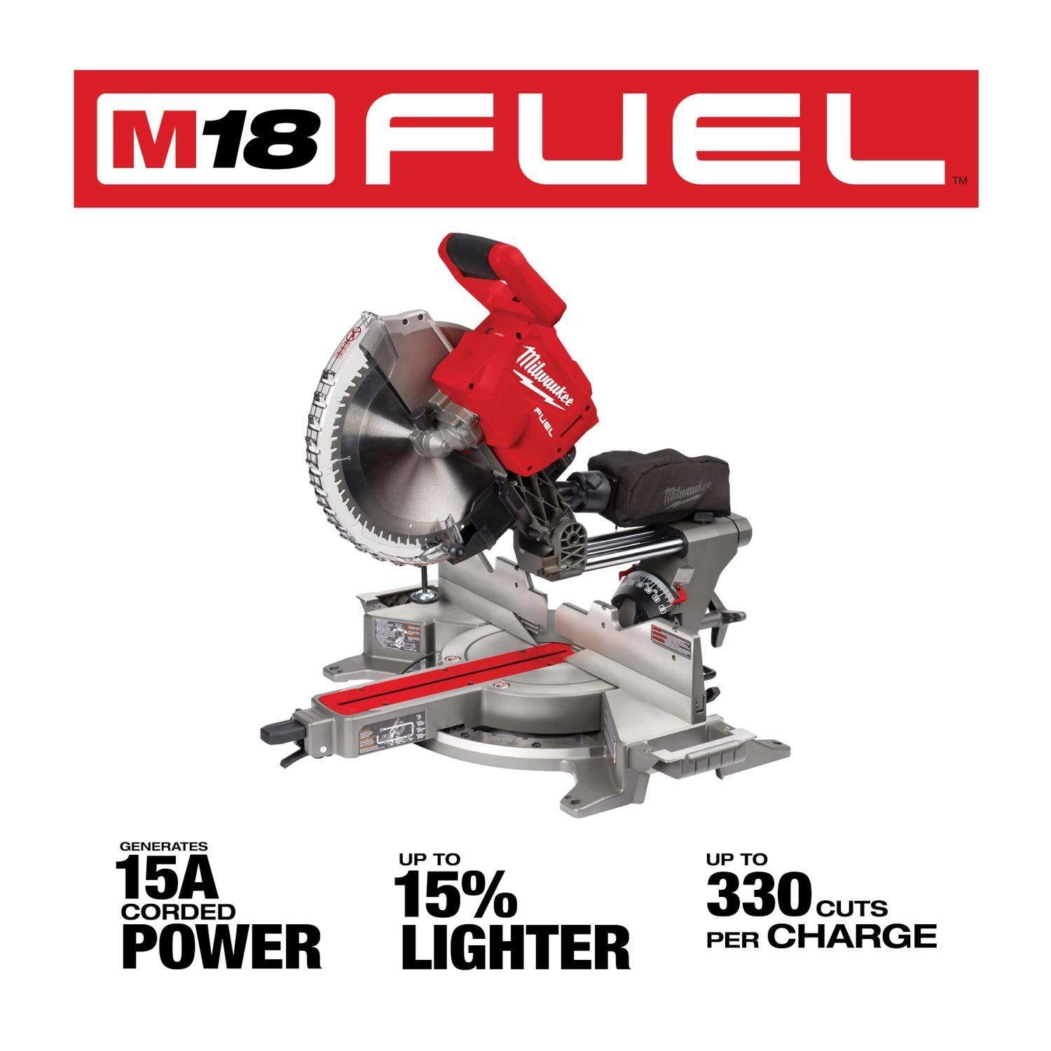 Milwaukee 18V Lithium-Ion Brushless 12 in. Cordless Dual Bevel Sliding Compound
