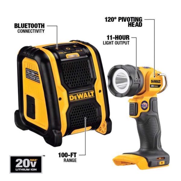 20-Volt MAX Lithium-Ion Cordless 7-Tool Combo Kit with 2.0 Ah Battery, 5.0 Ah Battery and Charger - Image 5
