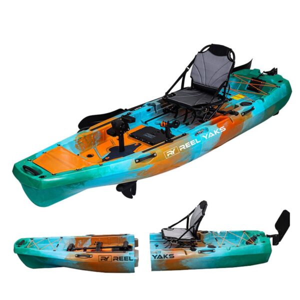 10ft Radar Modular Propeller Drive Pedal Fishing Kayak | 430lbs Capacity | 2 Piece - Image 5