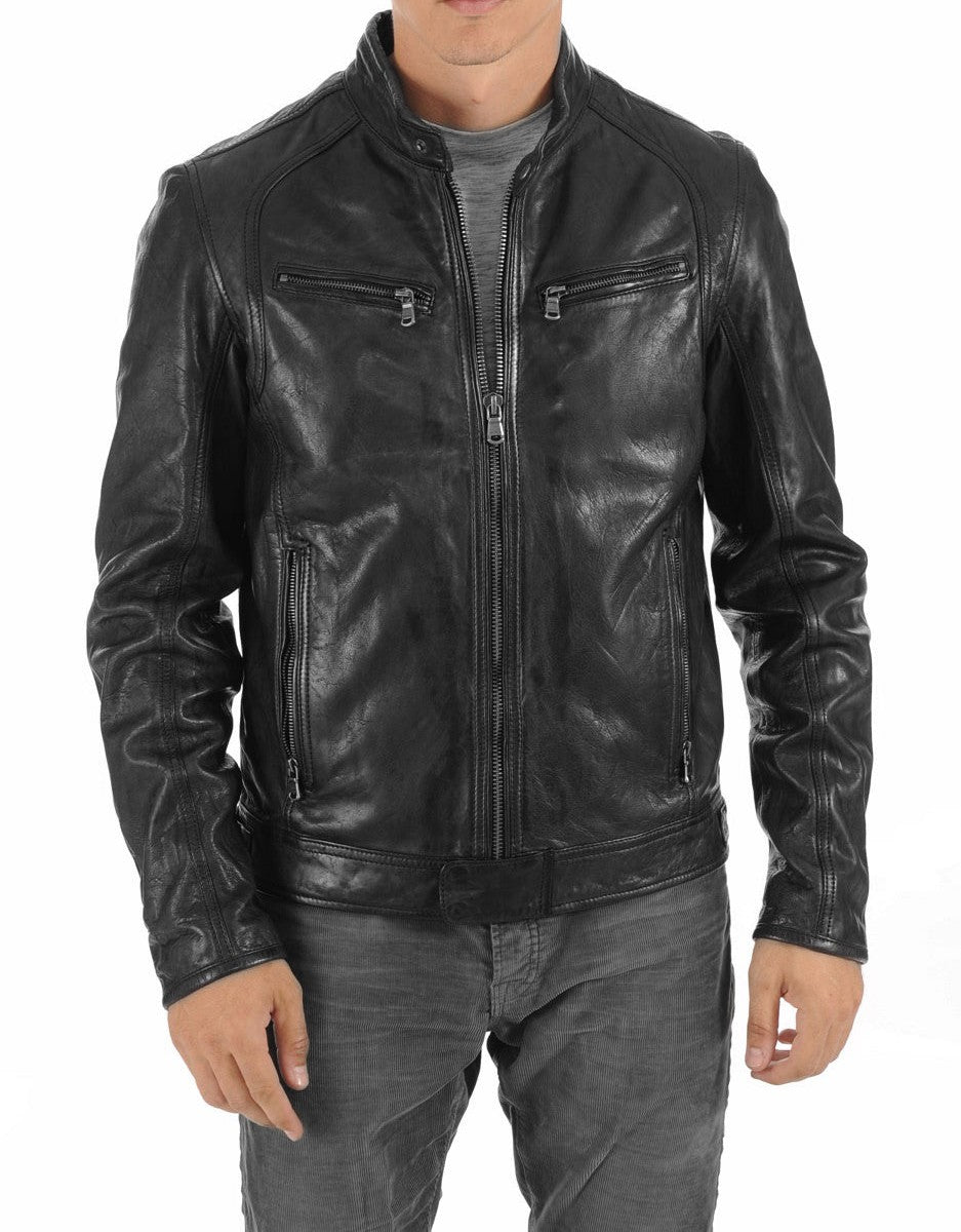 Echo-Black-Leather-Biker-Jacket