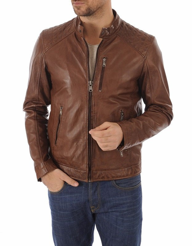 Elite-Brown-Leather-Biker-Jacket