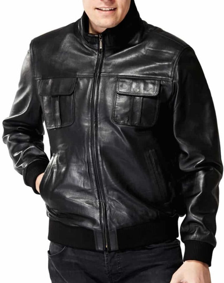 Elixir-Black-Leather-Bomber-Jacket