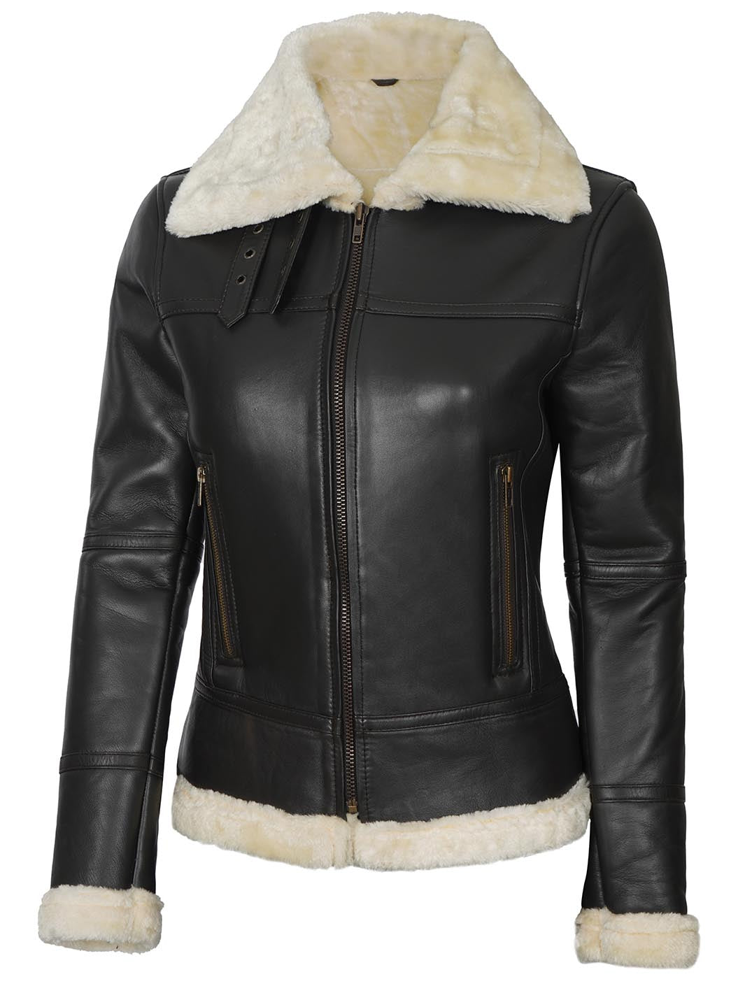 FrancesWomenBrownShearlingLeatherJacket1