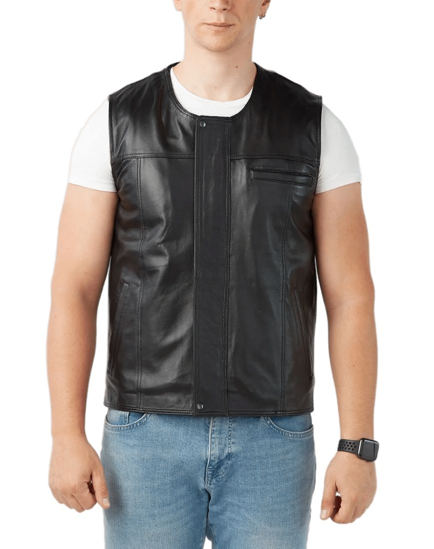 Men_sFuegoBlackLeatherVestfront