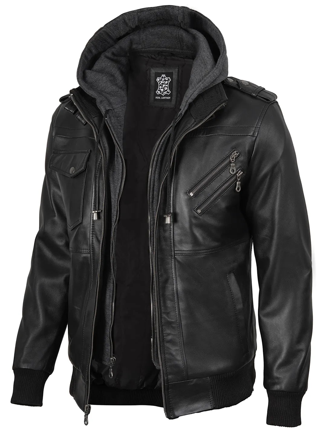 Men_s_Black_Bomber_Leather_Jacket_with_Removable_Hood